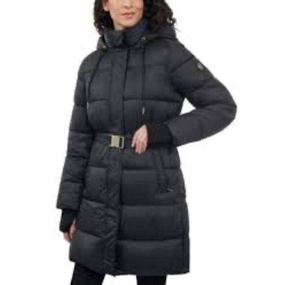 MICHAEL Michael Kors
Women's Belted Hooded Puffer Coat, Created for Macy's S - Picture 2 of 6